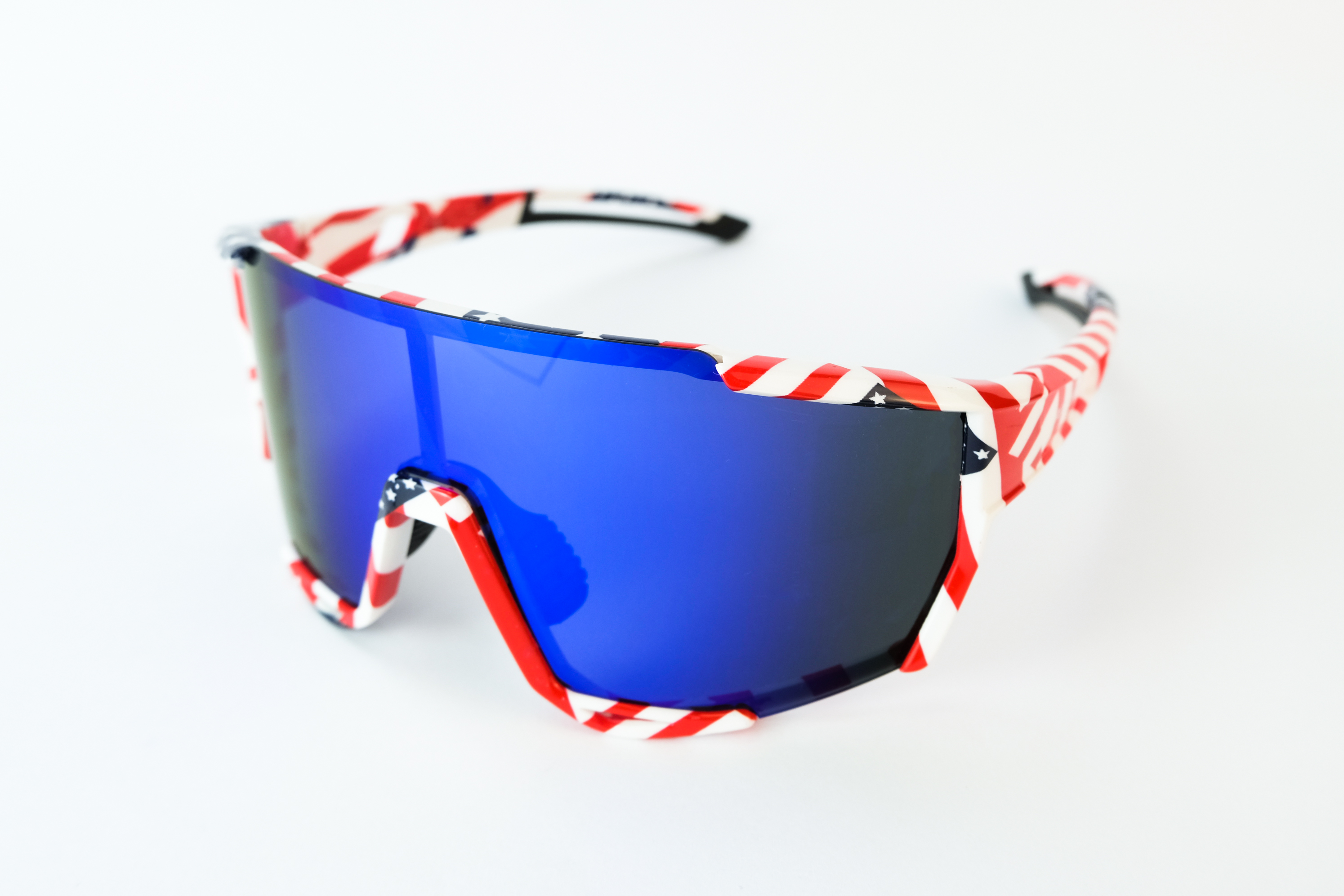 Red and White Ski Goggles
